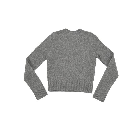 Abercrombie & Fitch Wool blend tight Knit Sweater grey Medium long sleeve woman - Picture 2 of 5